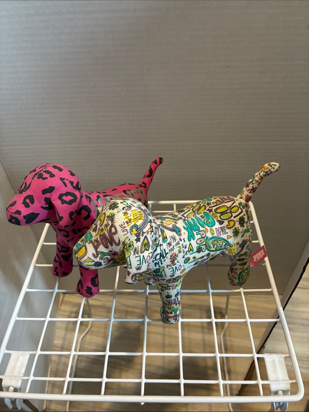 PINK Victoria's Secret Duo Dog Décor Plushes